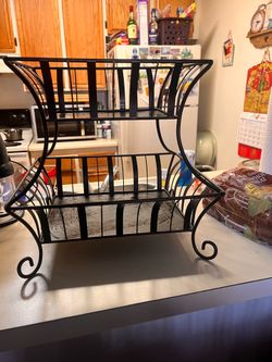 Fruit black brass rack
