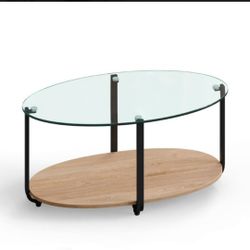 37" Tempered Glass Table