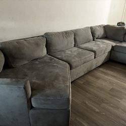 Large Gray Sectional Couch