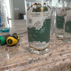 Antique High Ball Golf Course glasses