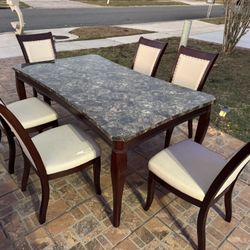 Marble Dining Table With 6 Chairs
