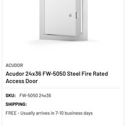 Acudor 24x36 FW-5050 Steel Fire Rated Access Door