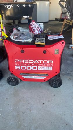 Predator generator 5000 gas or propane $1000