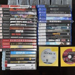 PS2 PS3 PS4 & PS5 PlayStation Video Game Lot Of 36 - Great Tittles