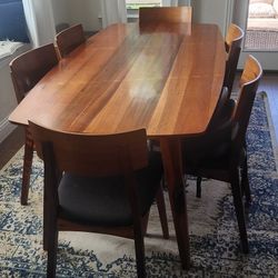 Mid Century Dining Table Set (Table & 6 Chairs)