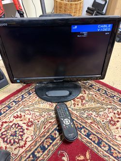 18.5” Sharp Aquos TV/Monitor w Carrying Handle & Remote