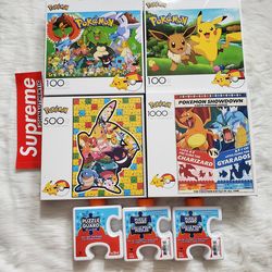🔥 Lot of 4 Buffalo Games Nintendo Pokemon + 3 PUZZLE GUARD