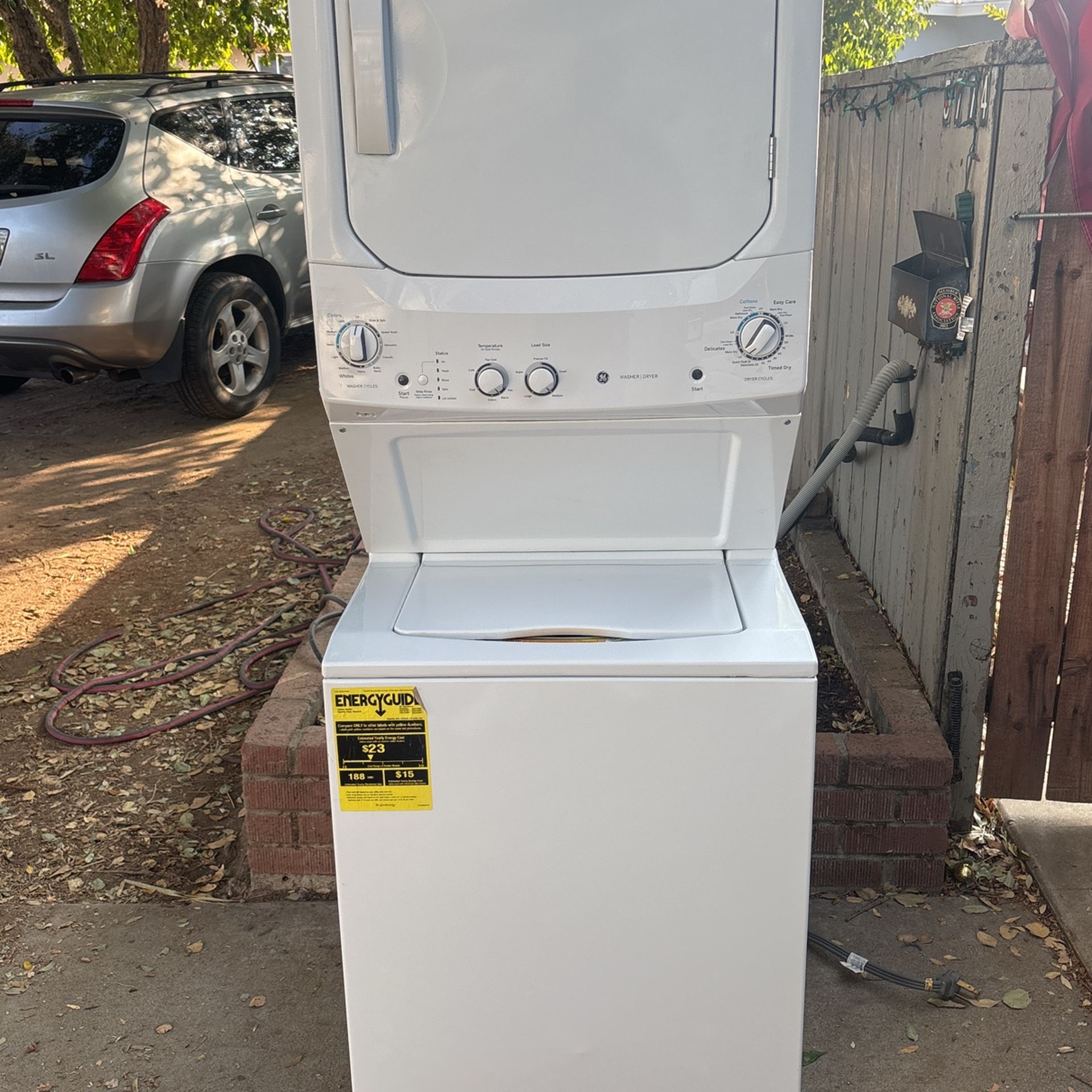 Ge Washer And Electric Dryer Stacked