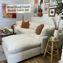 White Cloud Couch Modular Sectional Sofa Boucle