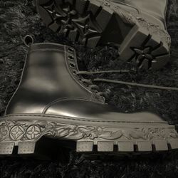 The Louis Vuitton LV baroque Leather Short Boots