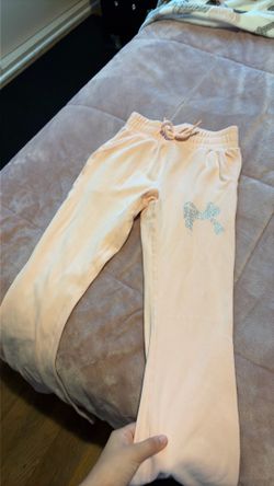 Pink Sweatpants with Bow Graphic