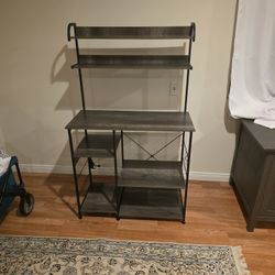 Multi-Tier Metal + Wood Shelf