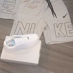 Grey Lettered  Nike Short Set / Will Deliver