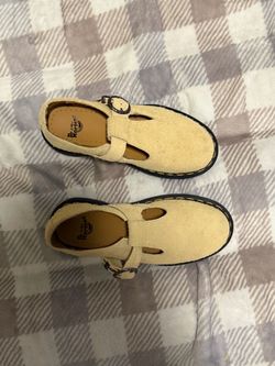 Dr. Martens Suede T-Bar Mary Jane Shoes
