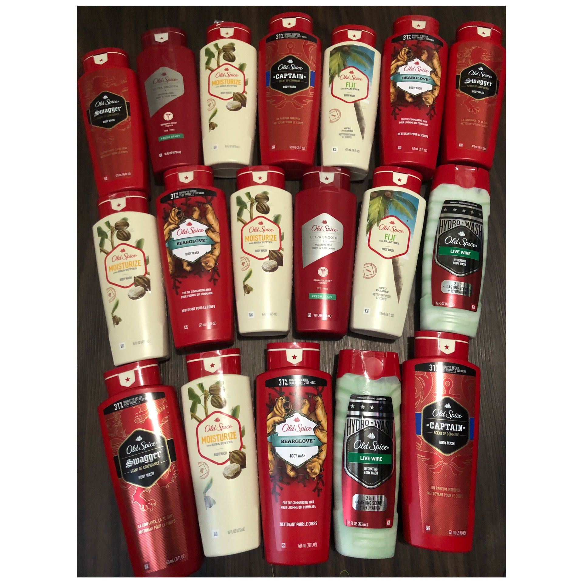 Old Spice Body Wash $20 for 4 + 2 free toothpaste