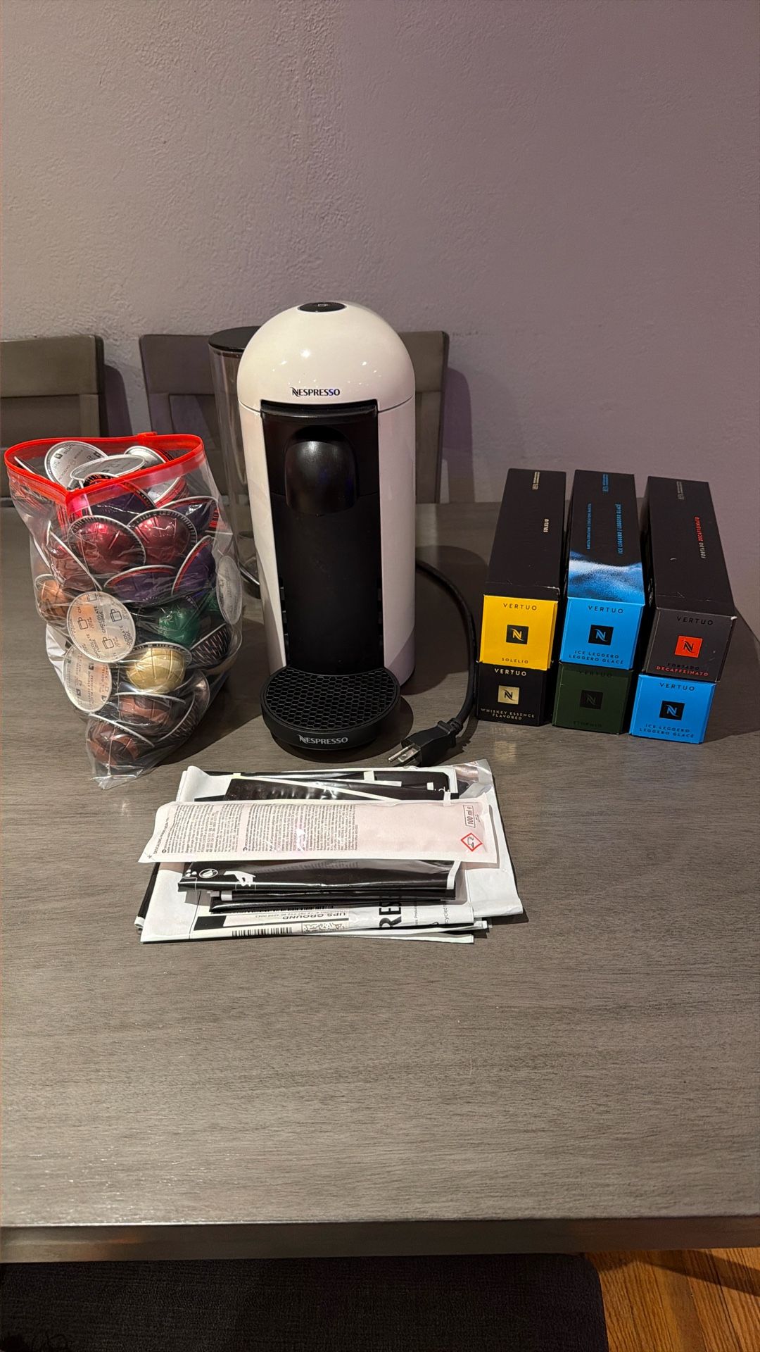 Nespresso VertuoPlus Machine W/ Pods 