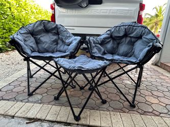 Camping chair & ottoman