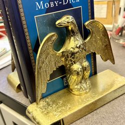 Pair Of Virginia Metalcrafters Brass Eagle Bookends