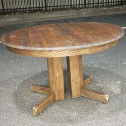 Round Solid Oak Kitchen Table