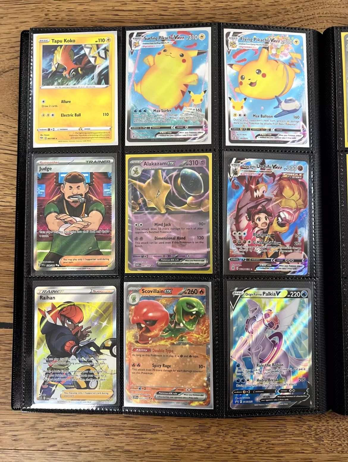 Pokemon TCG Card Binder Collection Lot, 216 Cards, Full Art/Vstar/Alt Art Pokemon TCG Card Binder Collection Lot, 216 Cards, Full Art/Vstar/Alt Art