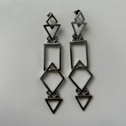 Cute Silver Dangling Earrings 