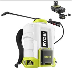 Ryobi ONE+ 18V Cordless Battery 4 Gallon Backpack Chemical Sprayer with 2.0 Ah Battery and Charger