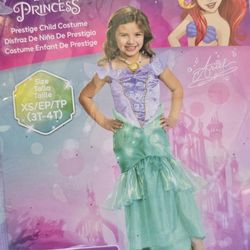 NEW Disney Princess Child Costume - Ariel 3T - 4T