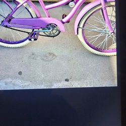 Light Pink And Purple 24" Beach Cruisers In Excellent Condition  70 Each