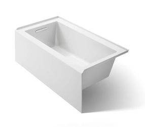 Kohler Underscore 60" Soaking Bathtub for Three Wall Alcove Installation with Left Drain