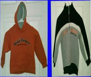 2 Harley Davidson Hooded Sweatshirts & Fleece Pullover