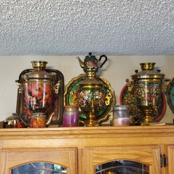 Beautiful Russian Samovars. 