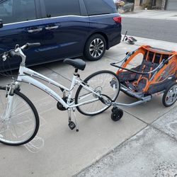 Women’s Bike + Kids’ Trailer