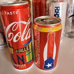 Collectible Cans.  Latas de colección.   CASH ONLY 