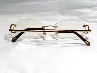 New Cartier Gold Big C Wire Frame Clear Oval Glasses for Sale in Windsor CT OfferUp