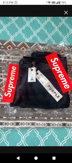Men's Purple brand Stretch black Jeans P001 Size 34