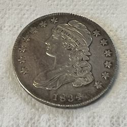 1834 Liberty  Silver  Half  Dollar 