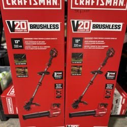 CRAFTSMAN 20v Brushless Weed Wacker String Trimmer & Blower Combo Kit