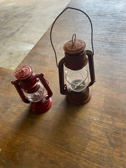 Vintage Oil Lanterns Set of Two