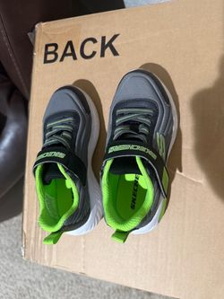 Skechers Kids Sneakers Gray and Lime Green
