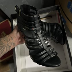 Black aloka heels