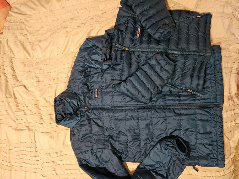 Deep Teal Patagonia Puffer Jackets Mom+Me
