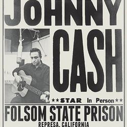 Johnny Cash Folsom State Prison Wall Poster