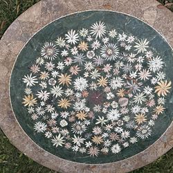 Brazilian inlay mosaic for table top or other decorative purposes 43“ x 42“