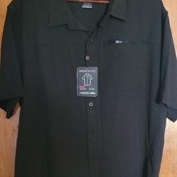 SOLD 😃 SOLD. Gerry Renegade Short Sleeve Shirt XXL NWT Black Lightweight Stretch High & Dry
