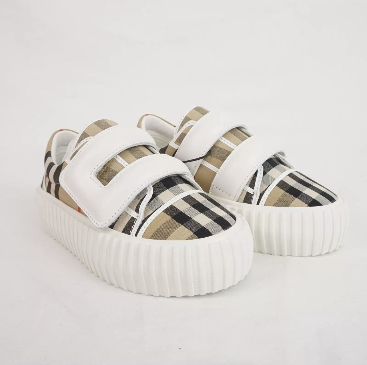 Burberry Vintage Check Sneakers In Archive Beige Toddler US Size 9.5