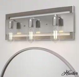 Woodburn 24.5 in. 3-Light Brushed Nickel Vanity Light