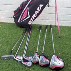 Ladies Callaway Strata Pink Golf Set Graphite Shafts