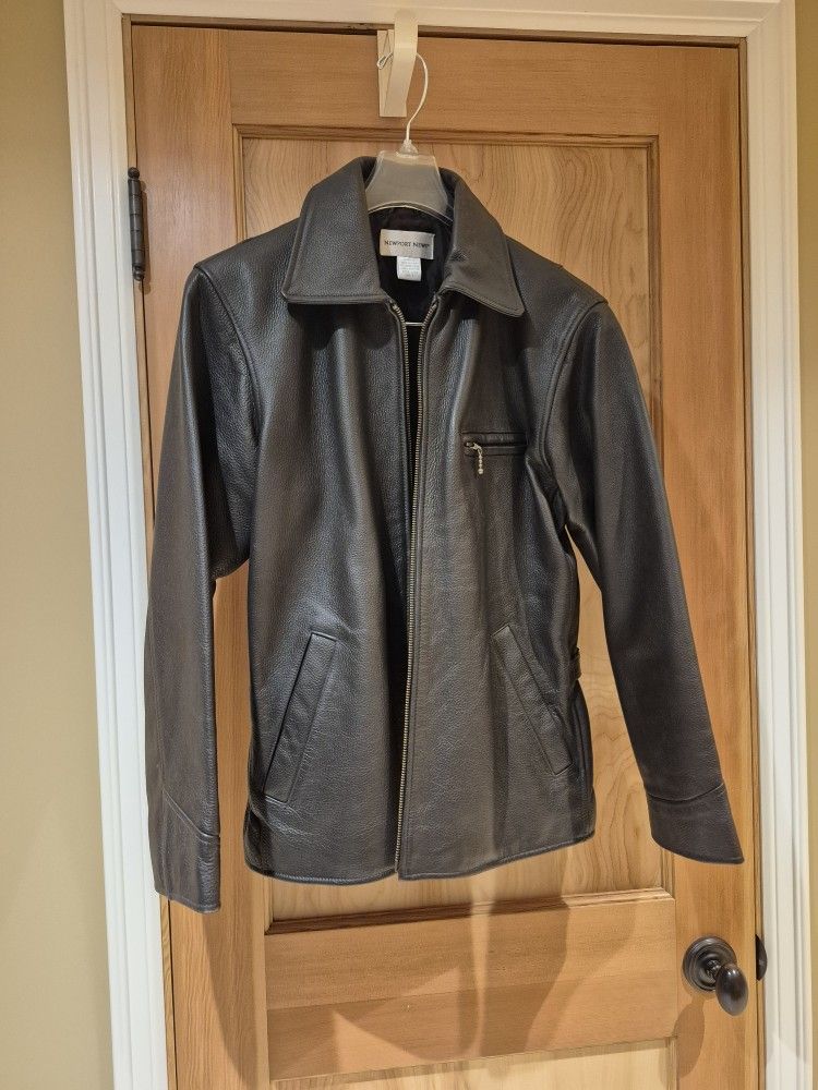 Vintage Leather Jacket Brown Newport News
