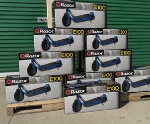 Kids' Electric Scooter, Razor E100, Blue, Ages 8+, NEW