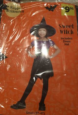 Children’s sweet witch Halloween costume small 3t 4t new